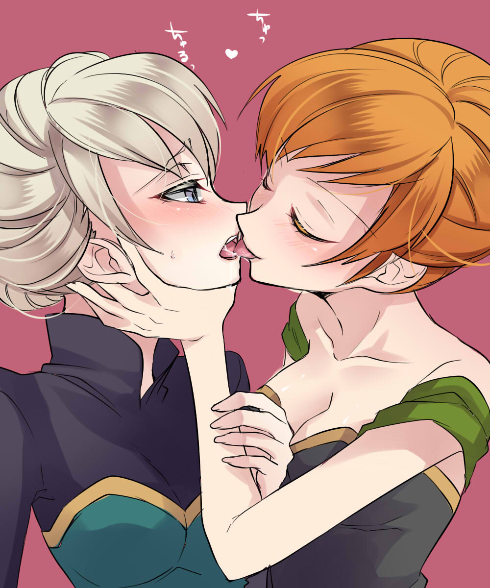 Lesbian Hentai Kissing
